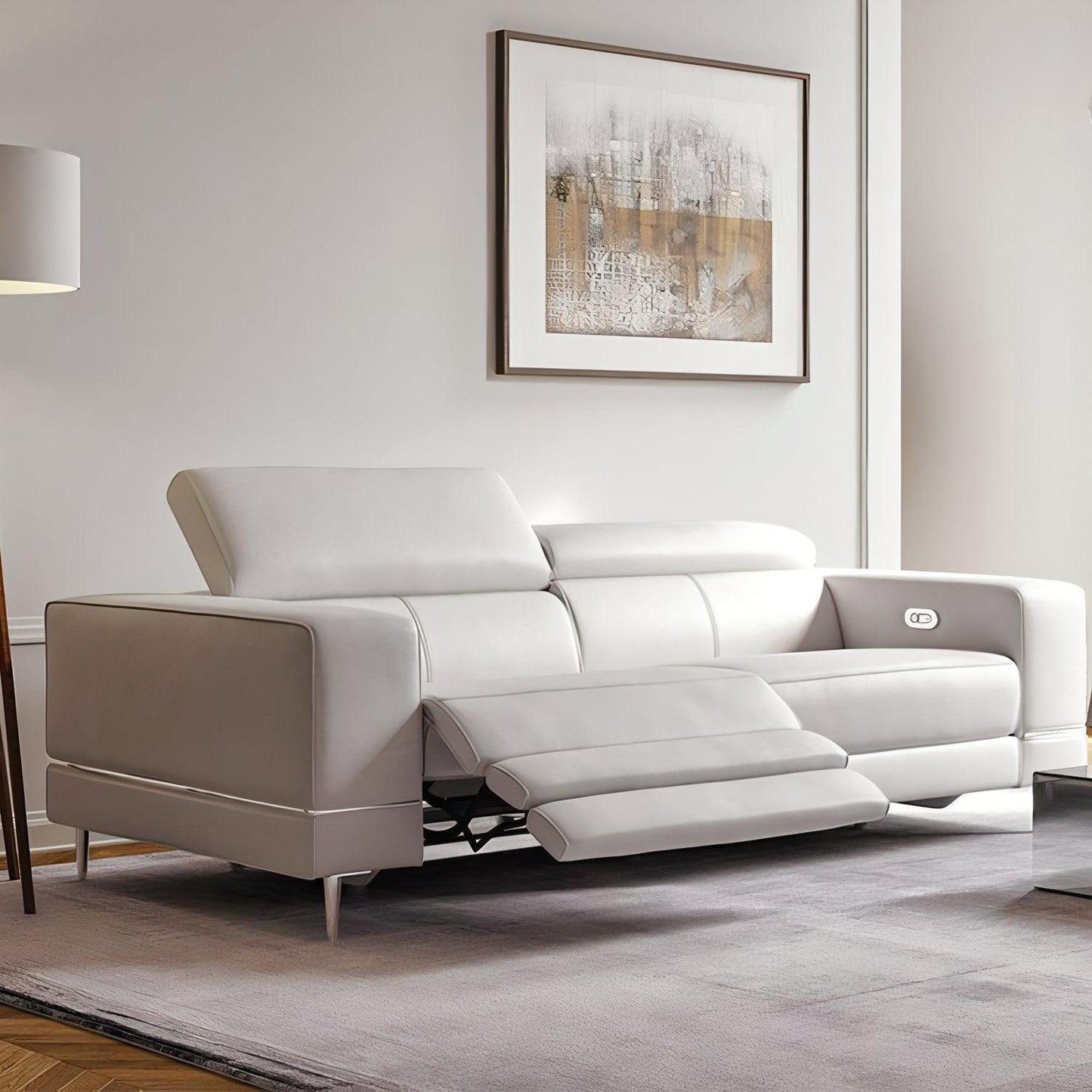 Divano Bergamo Power Motion Bianco