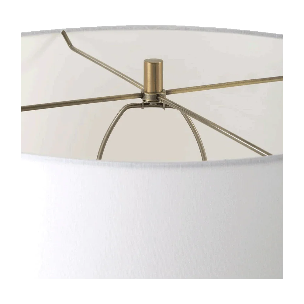 Lampada da terra Bravertine oro e travertino