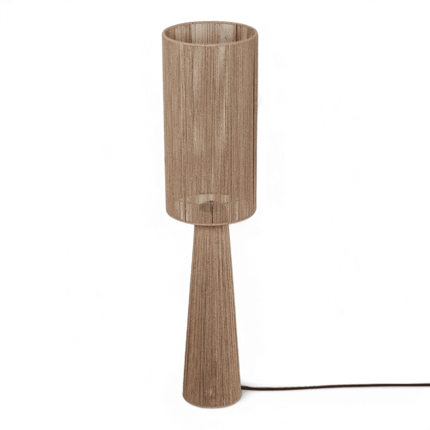 Lampada da terra in iuta verdeggiante