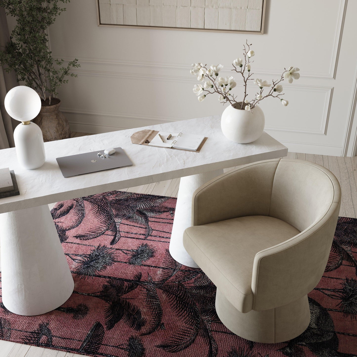 Sedia da scrivania girevole Cosmos Taupe