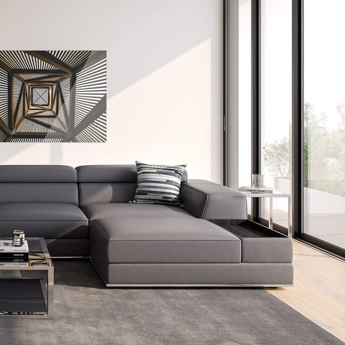 Amadeo Ottoman Elephant Grey
