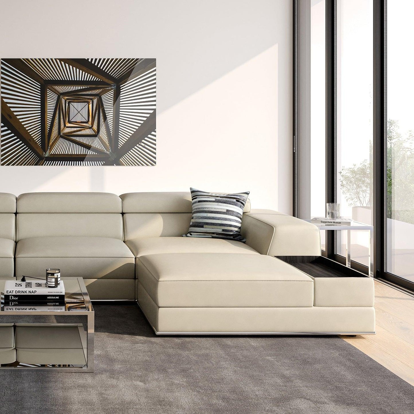 Amadeo Ottoman Grigio Chiaro