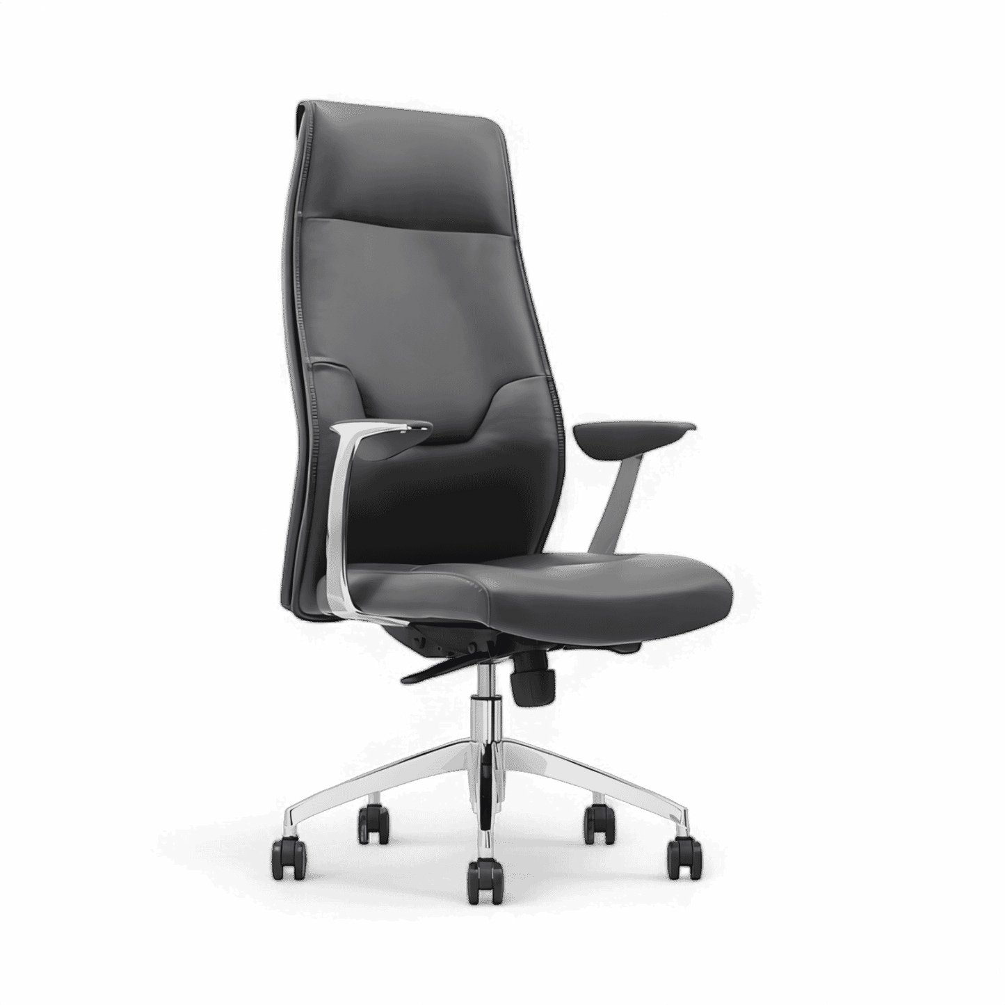 Sedia da ufficio Apex con schienale alto, grigia