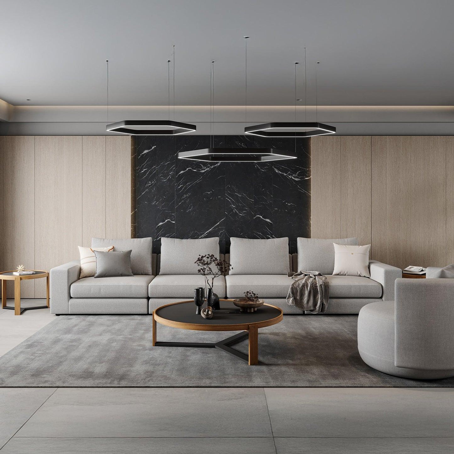 Divano Braxton 4 pezzi grigio