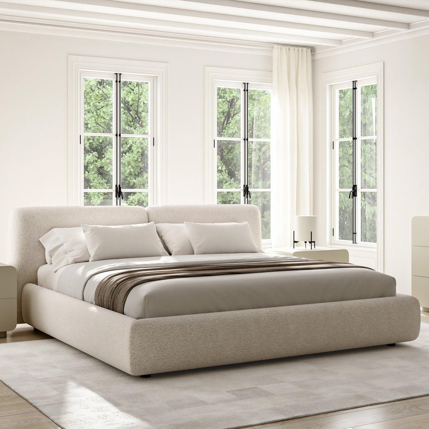 Letto Gabriele Bianco Boucle