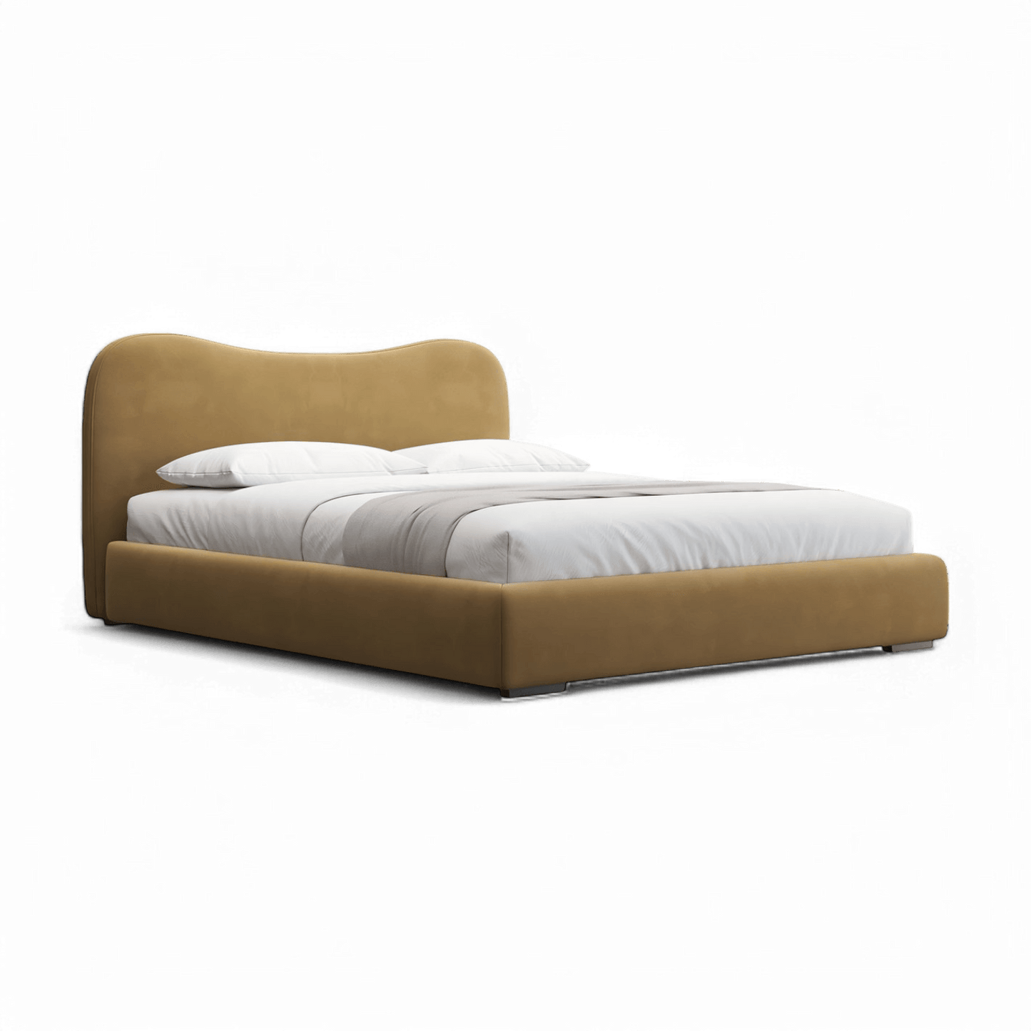 Letto Nido in velluto cammello
