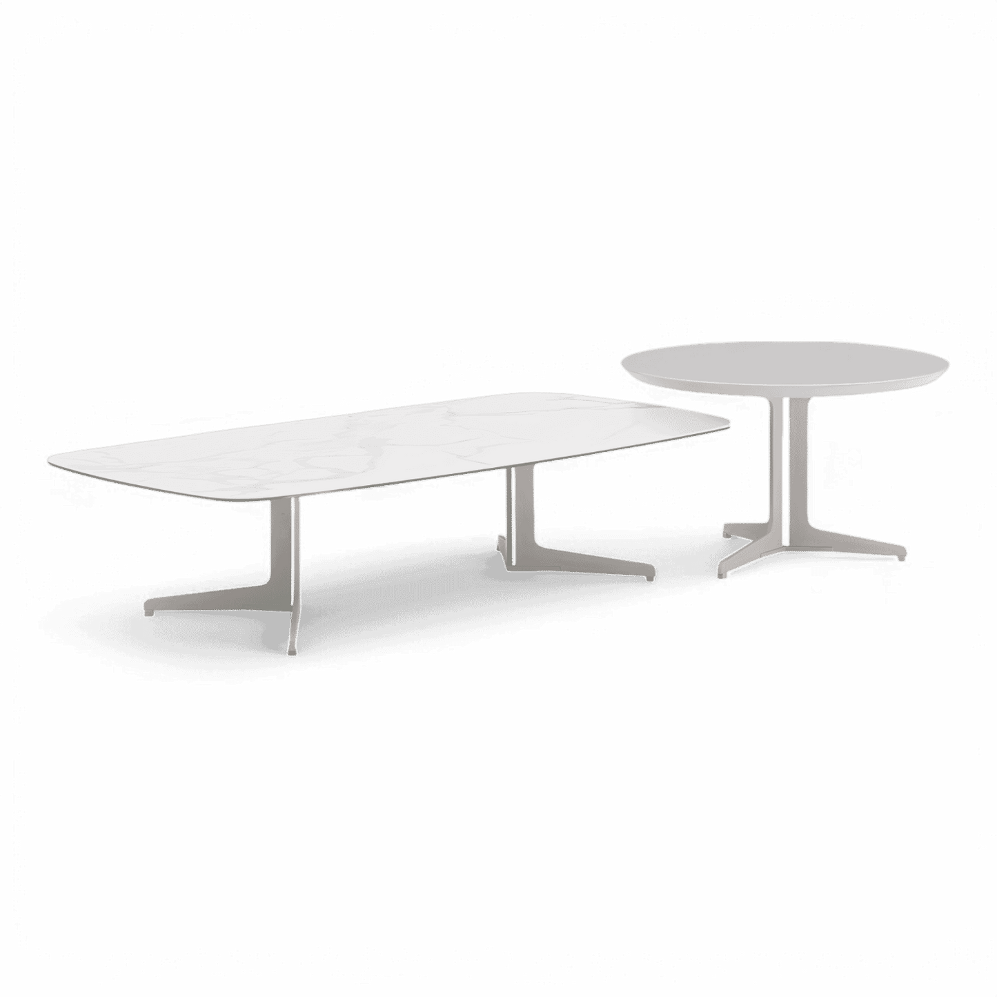 Set da tavolino Orsino bianco e tortora