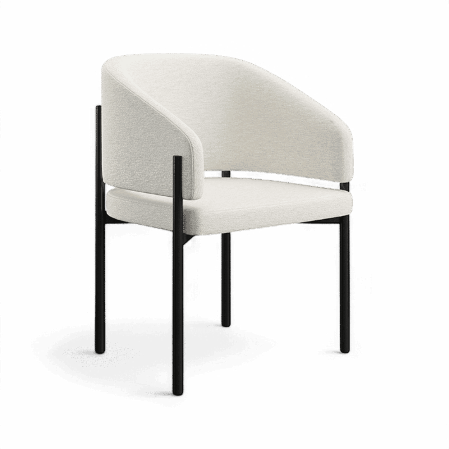 Sedia da pranzo Oxford con struttura bianco sporco e nero