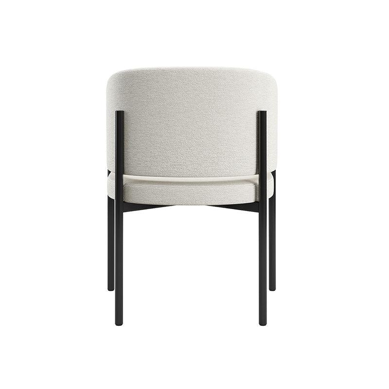 Sedia da pranzo Oxford con struttura bianco sporco e nero