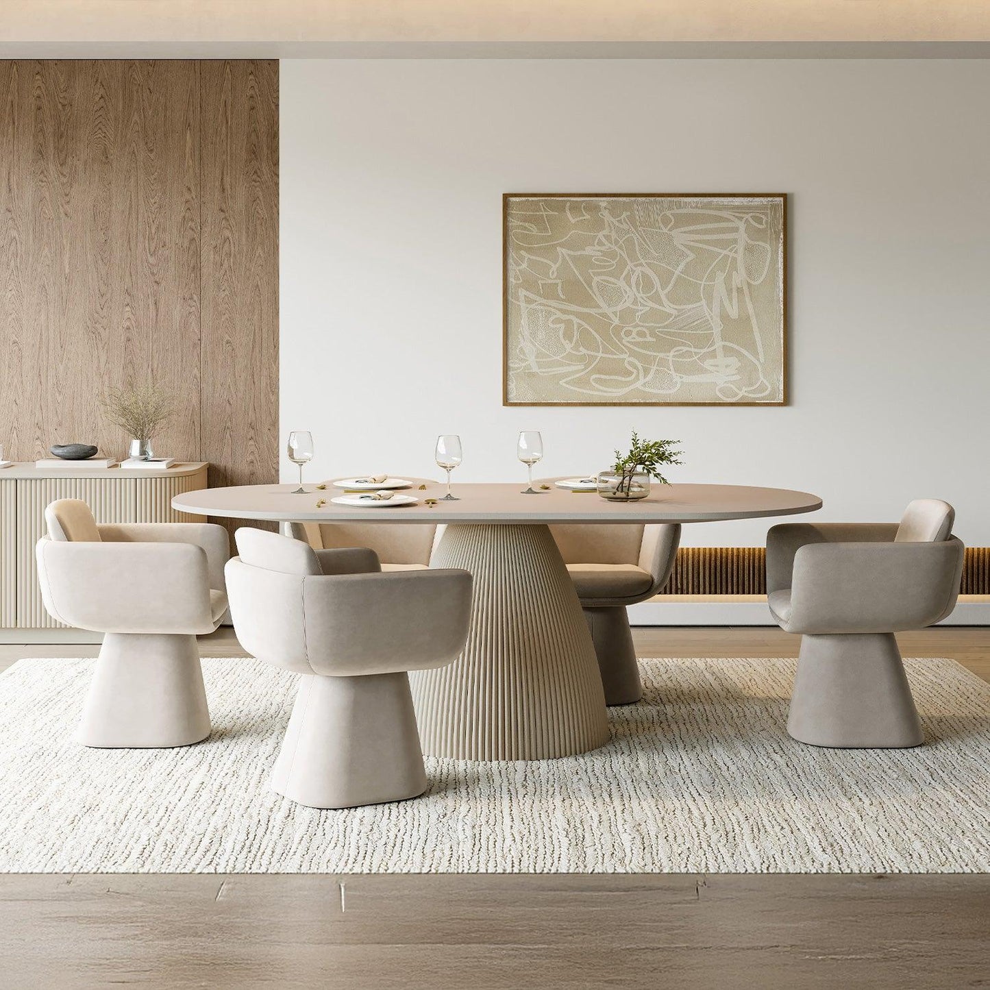 Tavolo da pranzo rettangolare Oxford Alabaster