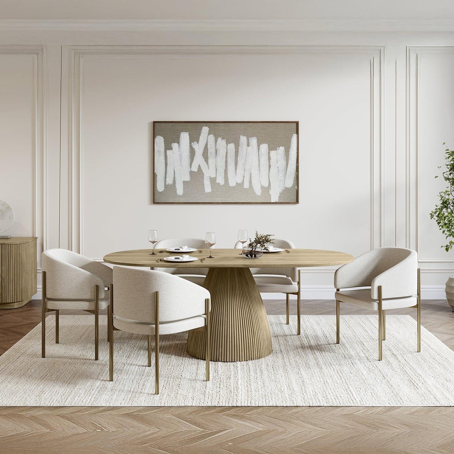 Tavolo da pranzo rettangolare Oxford in rovere greige