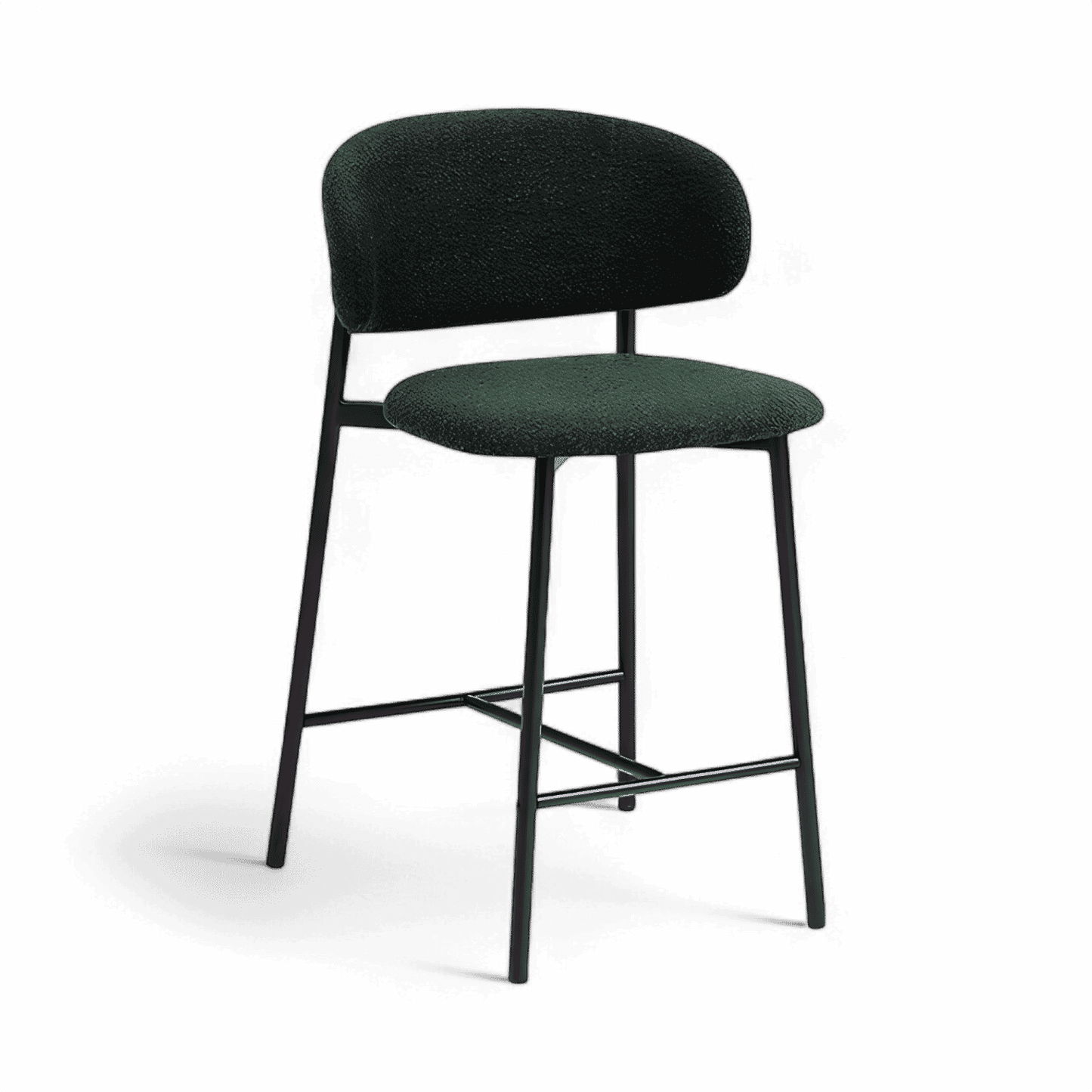 Sgabello da bar Zoya Green Boucle