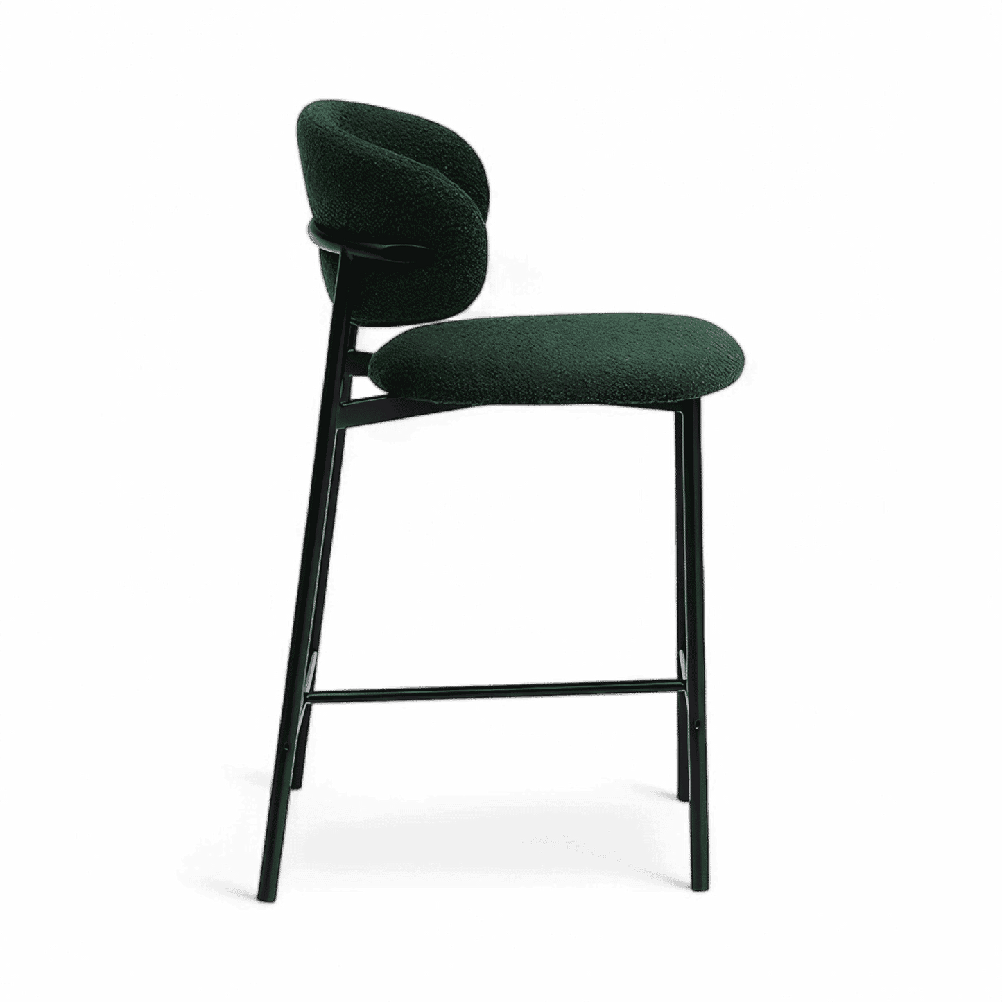 Sgabello da bar Zoya Green Boucle