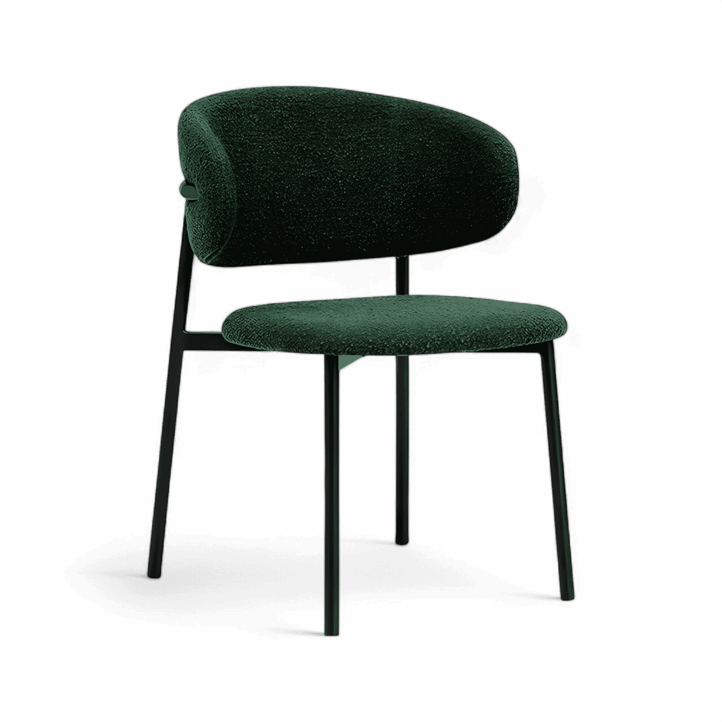 Sedia da pranzo Zoya Green Boucle