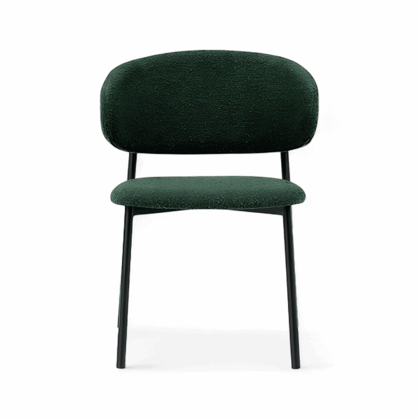 Sedia da pranzo Zoya Green Boucle