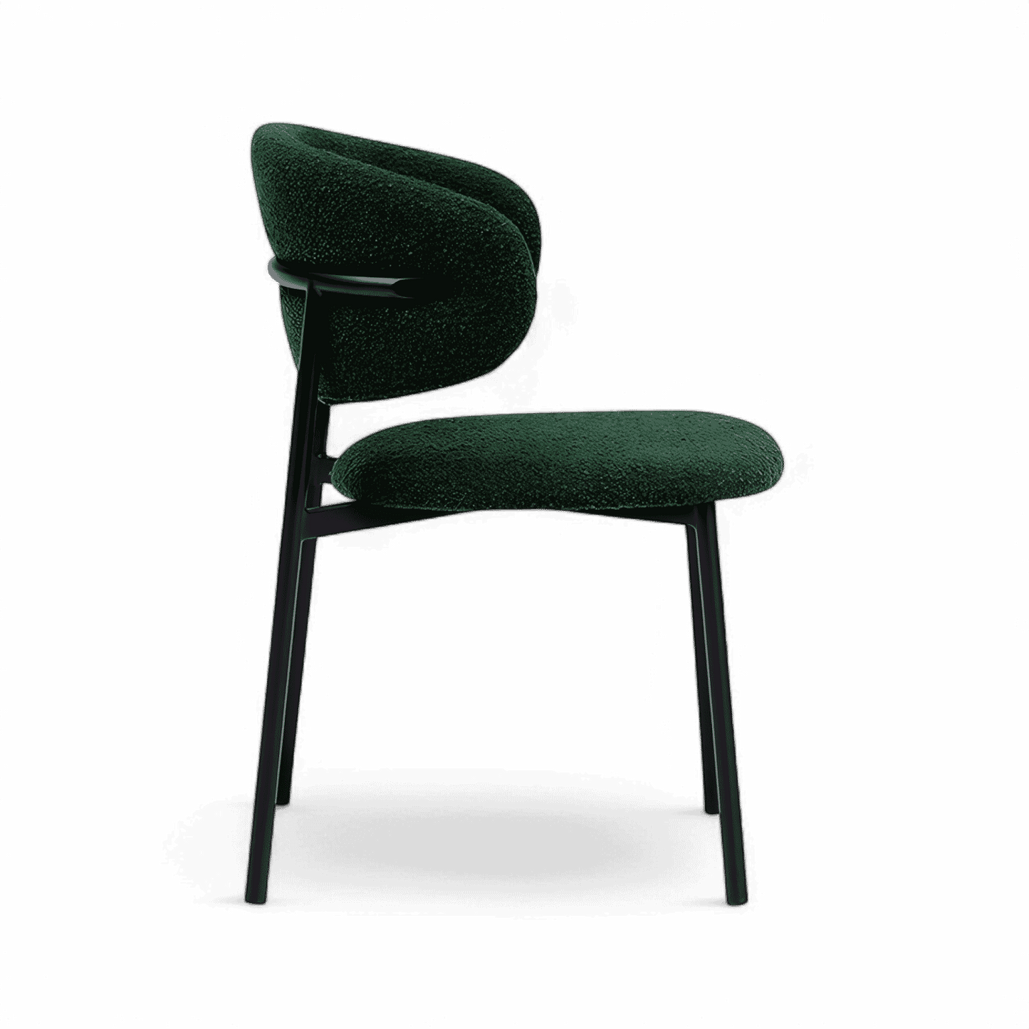 Sedia da pranzo Zoya Green Boucle