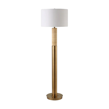 Lampada da terra Bravertine oro e travertino