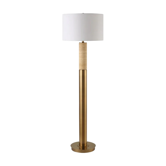Lampada da terra Bravertine oro e travertino