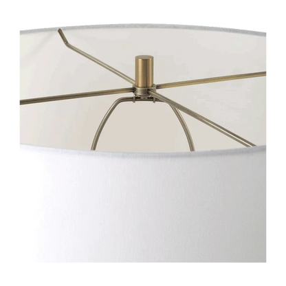 Lampada da terra Bravertine oro e travertino