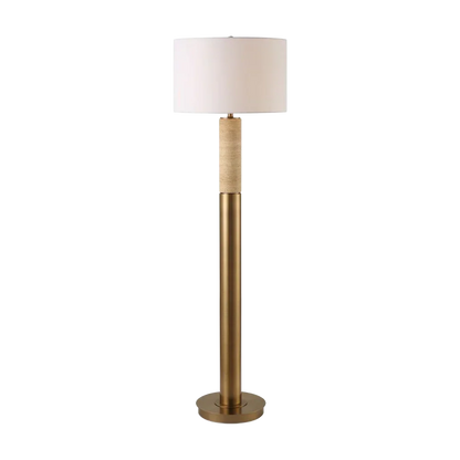 Lampada da terra Bravertine oro e travertino