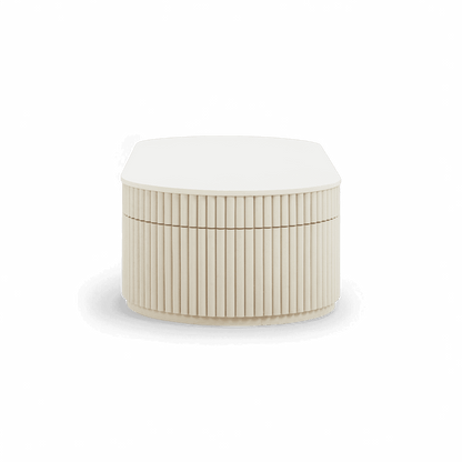 Tavolino da caffè ovale Loom Off White