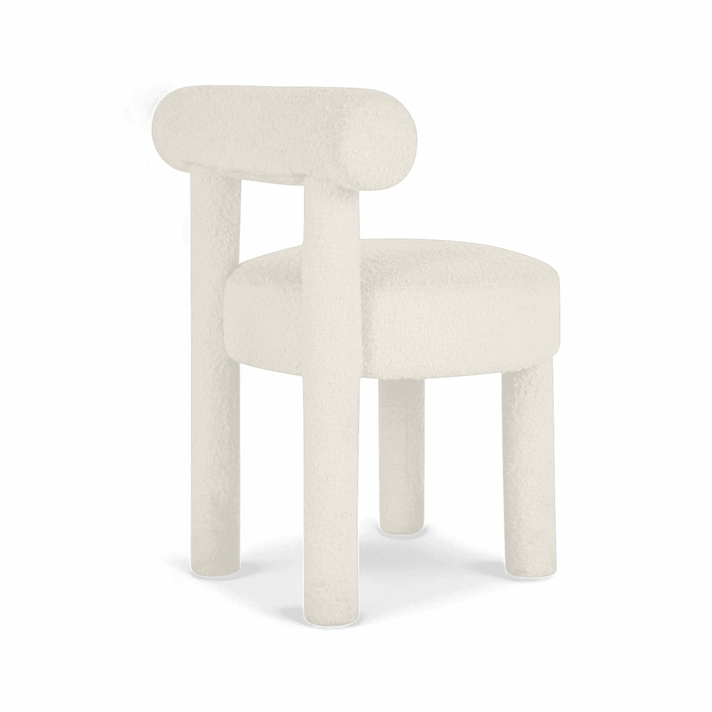 Sedia da pranzo Arch Off White Boucle