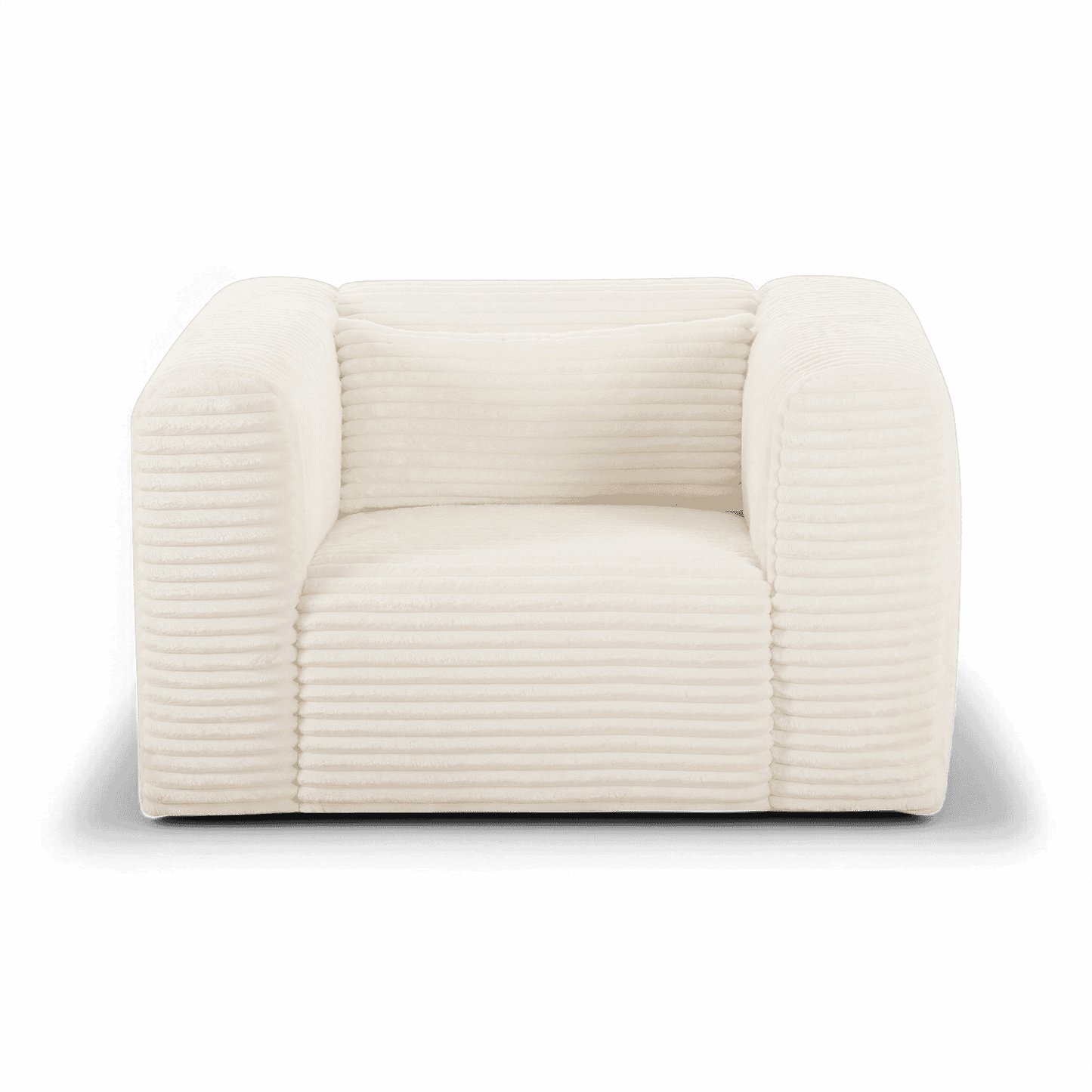 Poltrona in velluto a coste beige Whisper