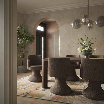 Sedia da pranzo marrone moka