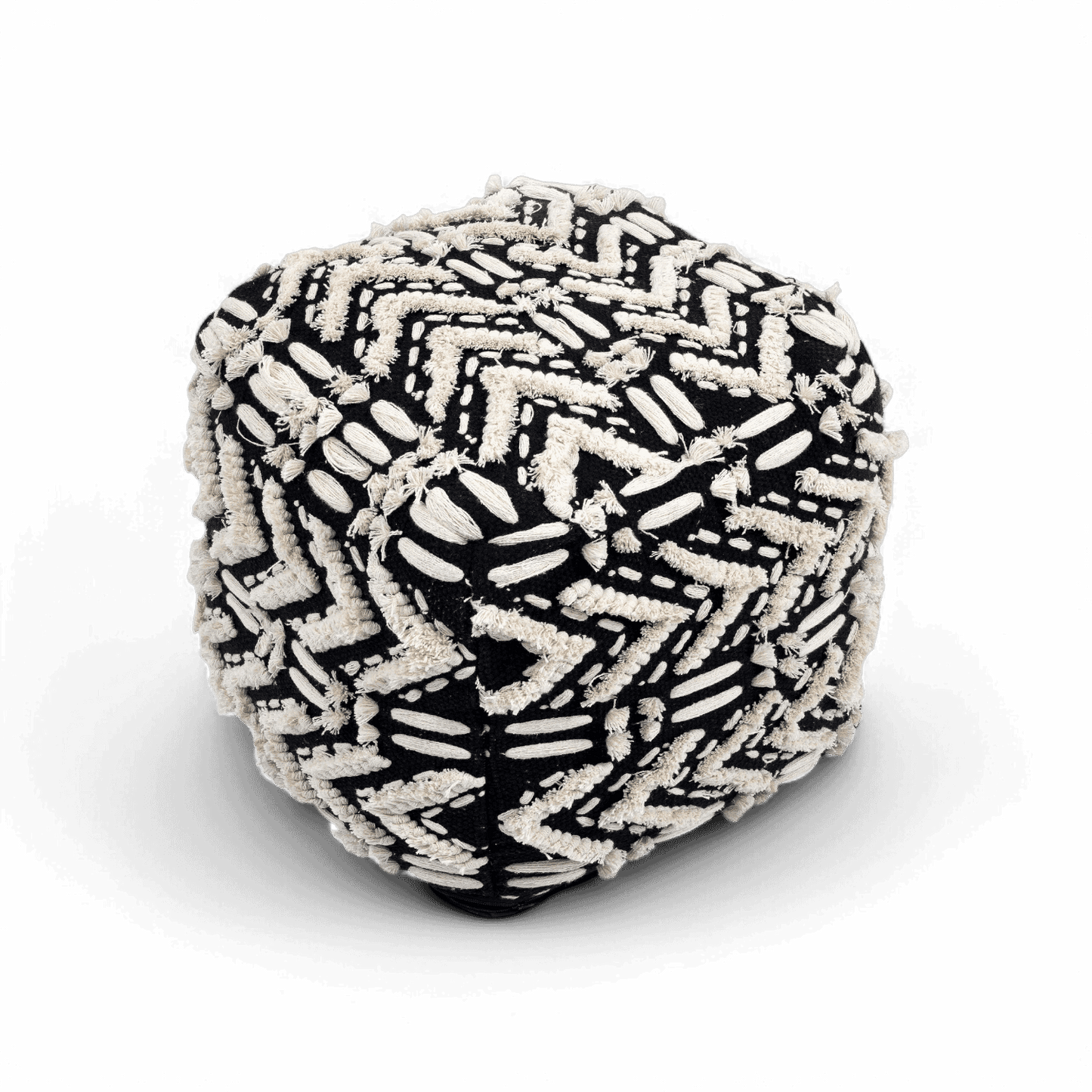 Pouf in cotone salvia