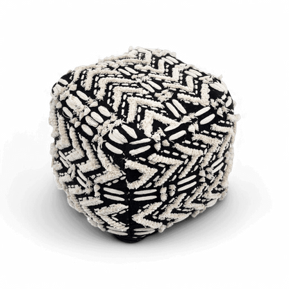 Pouf in cotone salvia