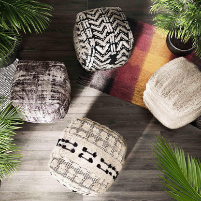 Pouf in cotone salvia