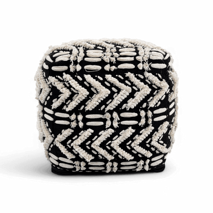 Pouf in cotone salvia