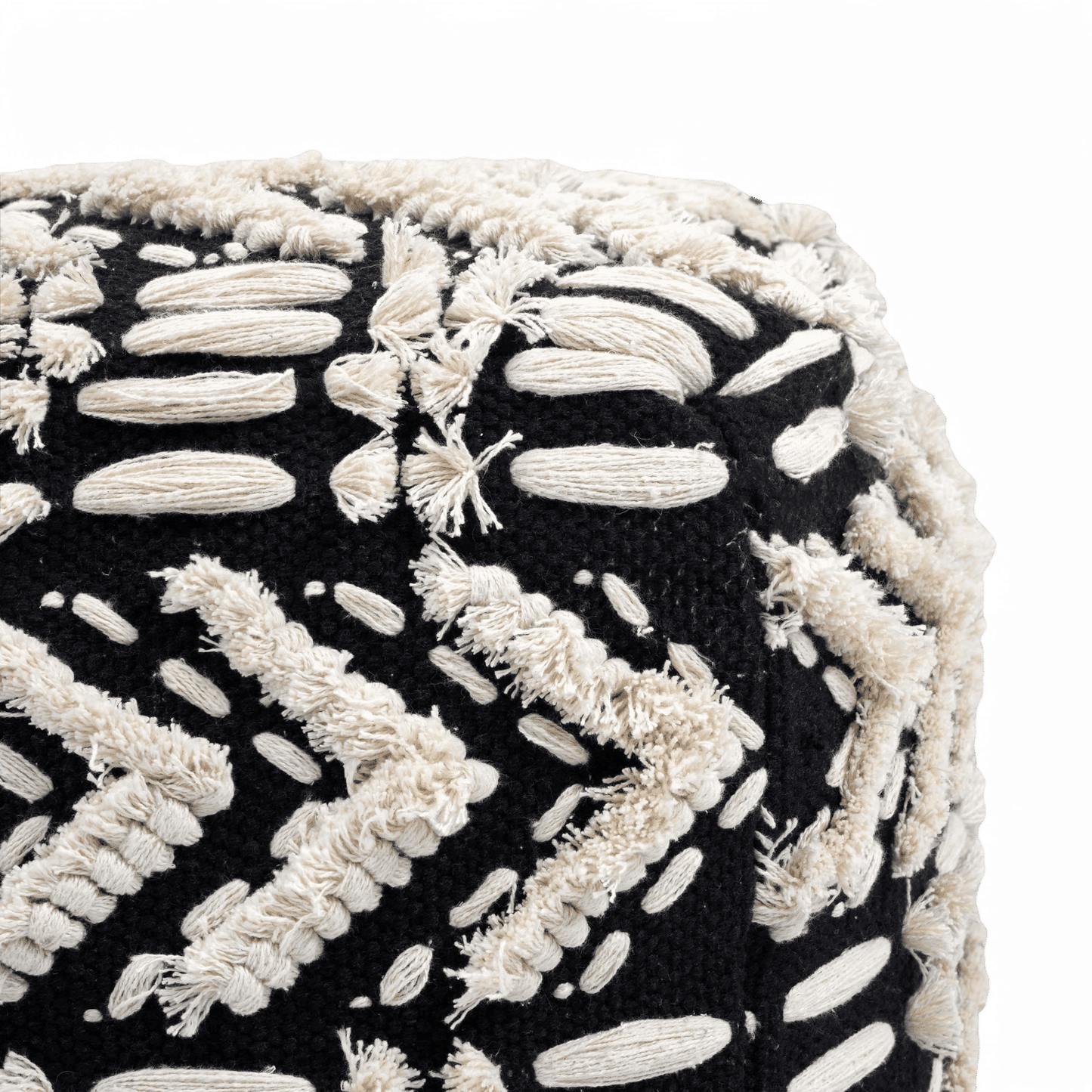 Pouf in cotone salvia