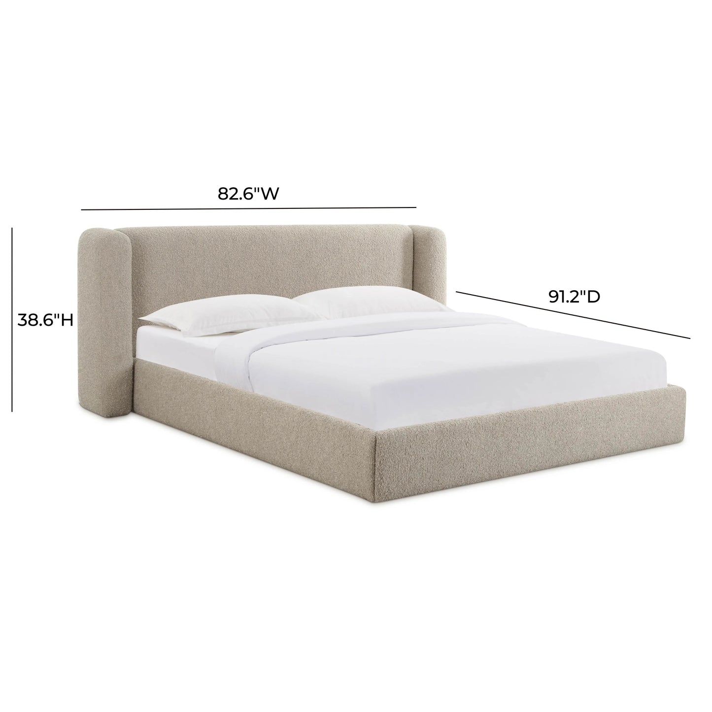 Letto matrimoniale Vienna Tan Boucle