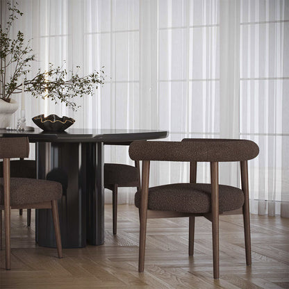 Sedia da pranzo Truffle marrone