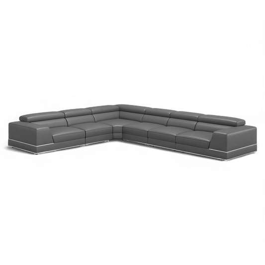Divano componibile modulare esteso Amadeo Elephant Gray