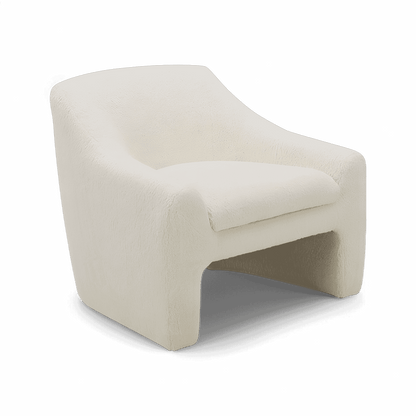 Poltrona Amber Lounge Sherpa bianca