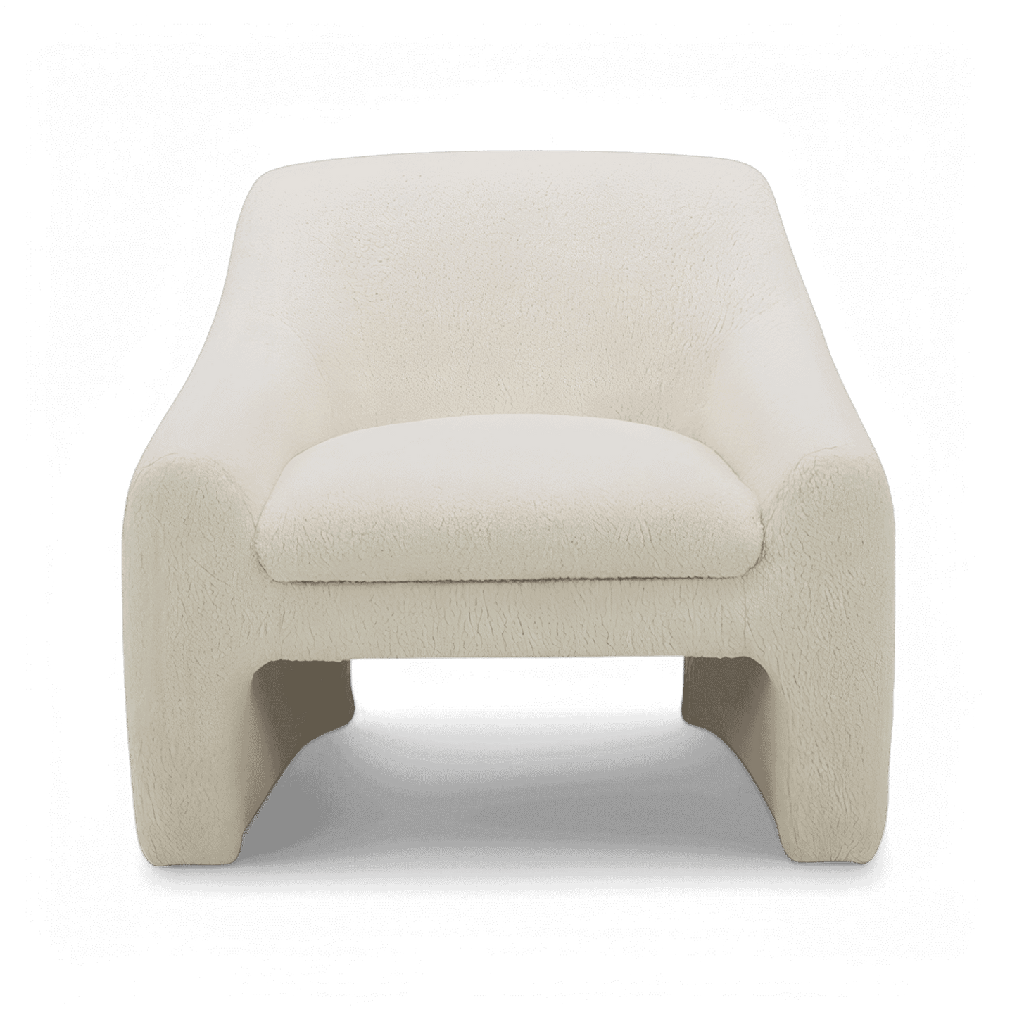 Poltrona Amber Lounge Sherpa bianca