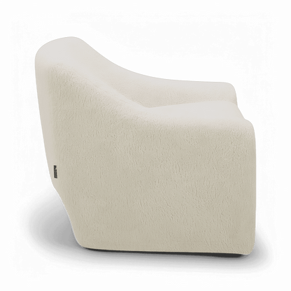 Poltrona Amber Lounge Sherpa bianca