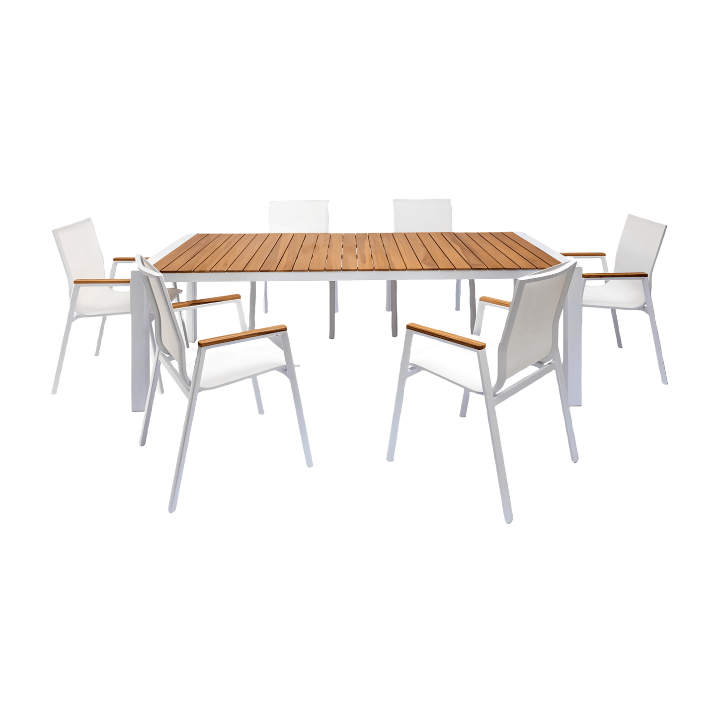 Set da pranzo per esterni Aviana bianco