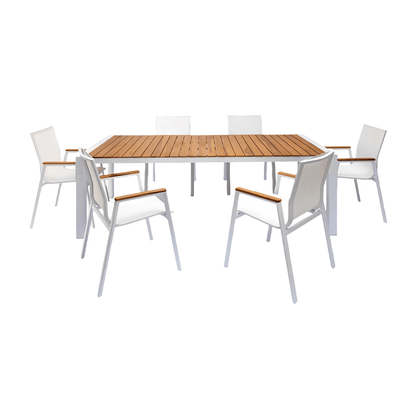 Set da pranzo per esterni Aviana bianco