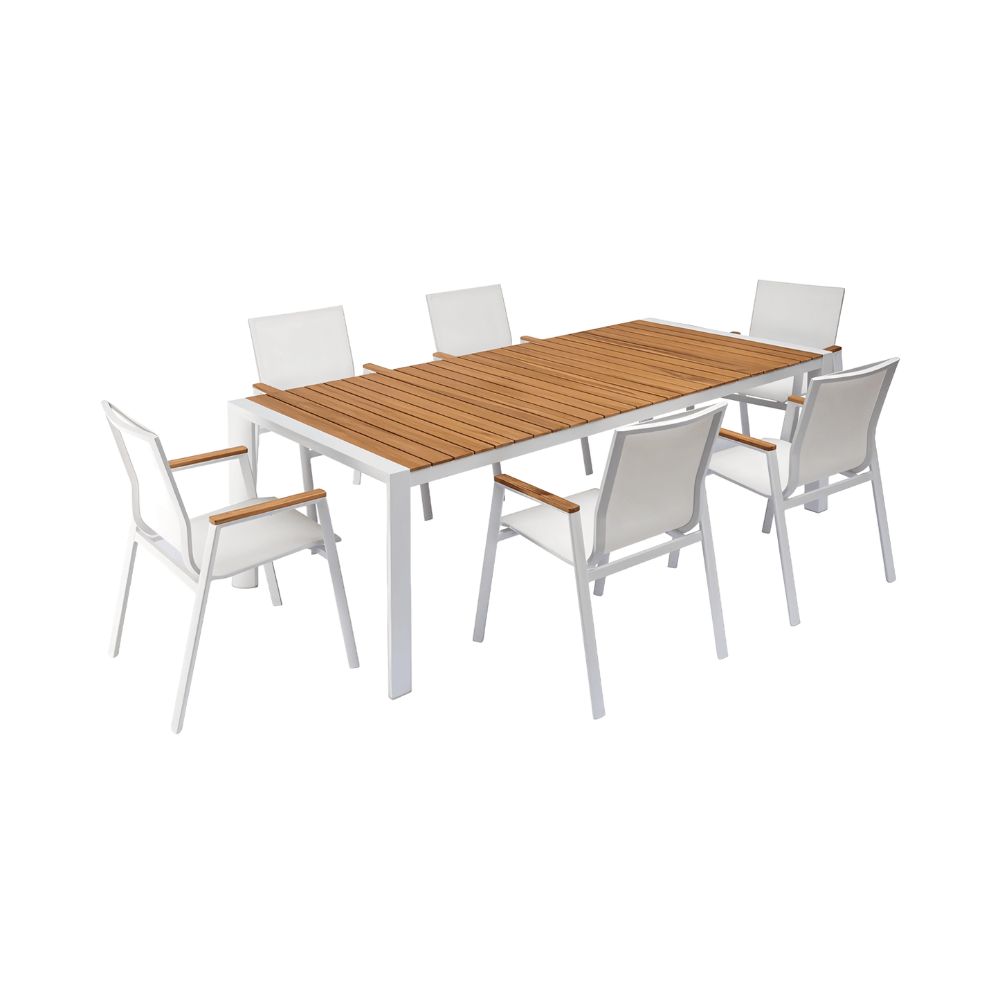 Set da pranzo per esterni Aviana bianco