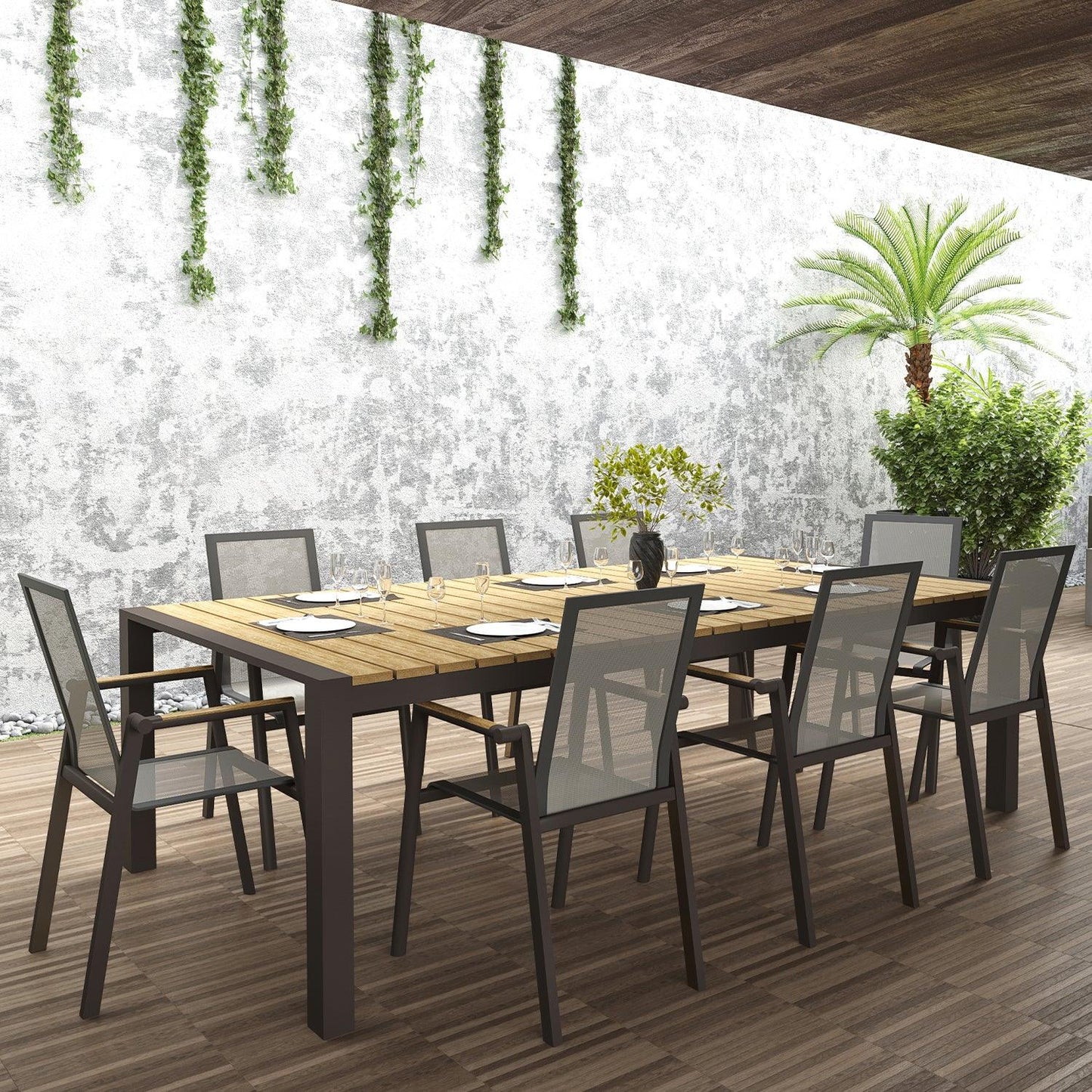 Sedia da pranzo per esterni Aviana Taupe