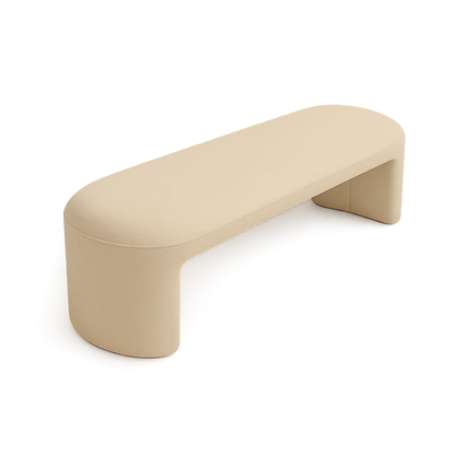 Panca Boba in velluto beige