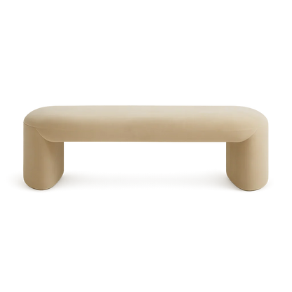 Panca Boba in velluto beige