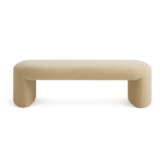 Panca Boba in velluto beige