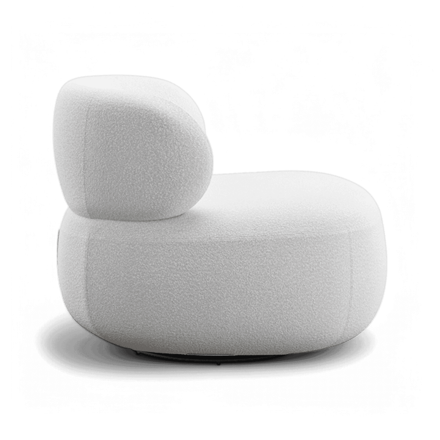 Poltrona girevole Lilo Boucle bianca