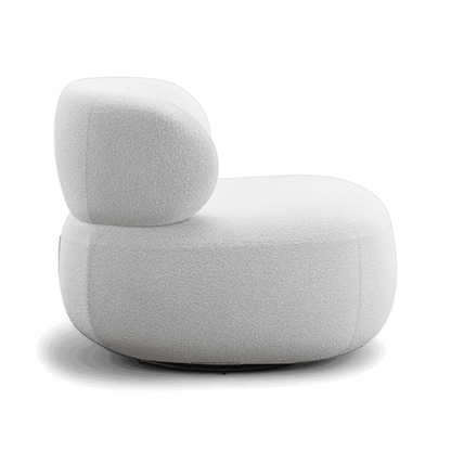 Poltrona girevole Lilo Boucle bianca