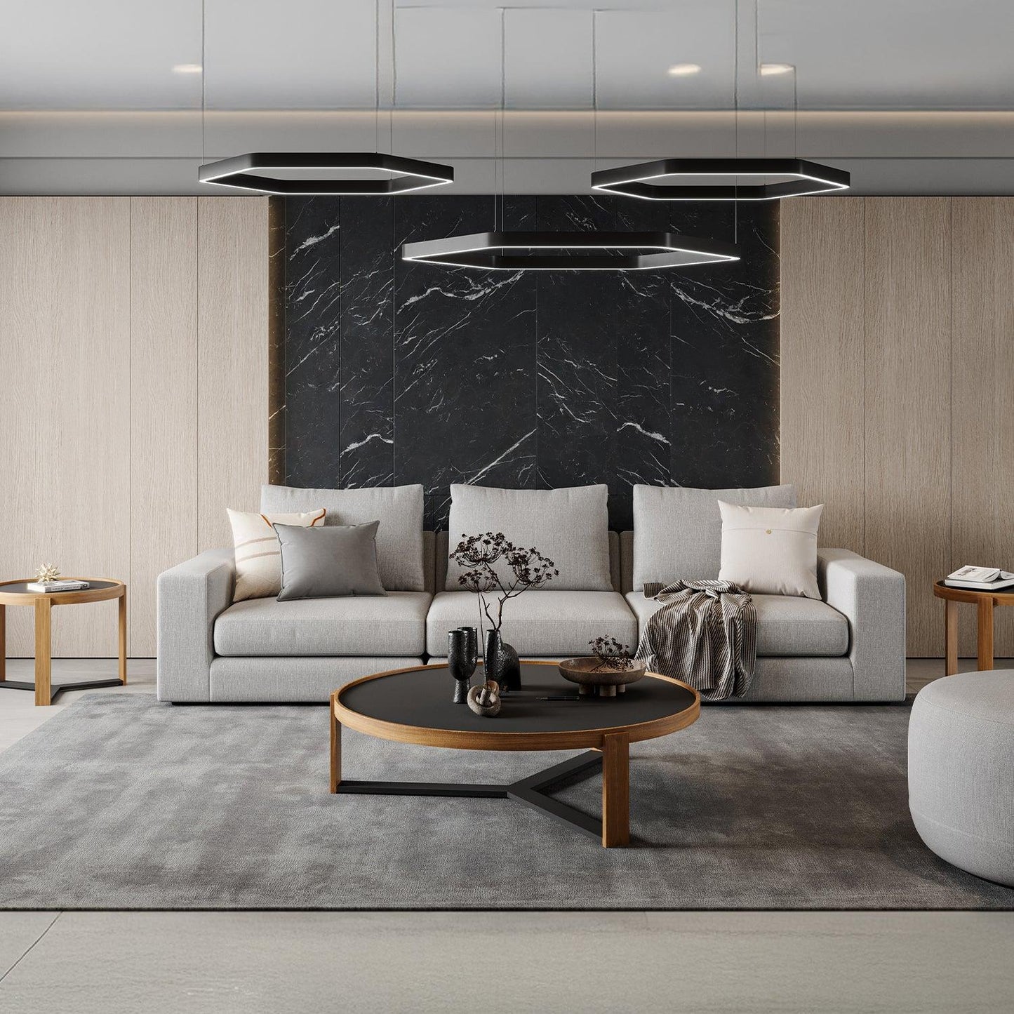 Divano Braxton 3 pezzi grigio
