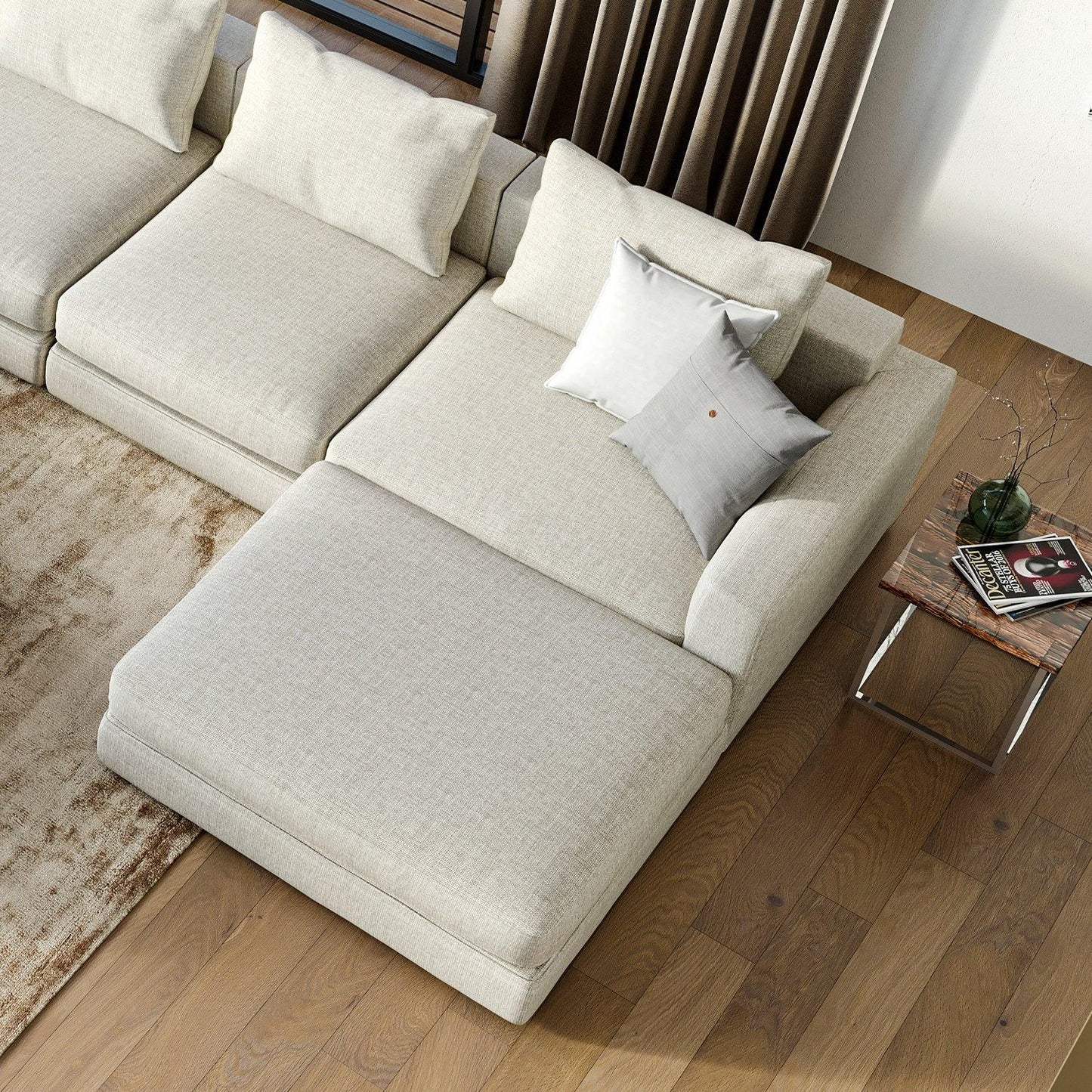 Braxton Ottoman Crema